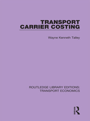cover image of Transport Carrier Costing